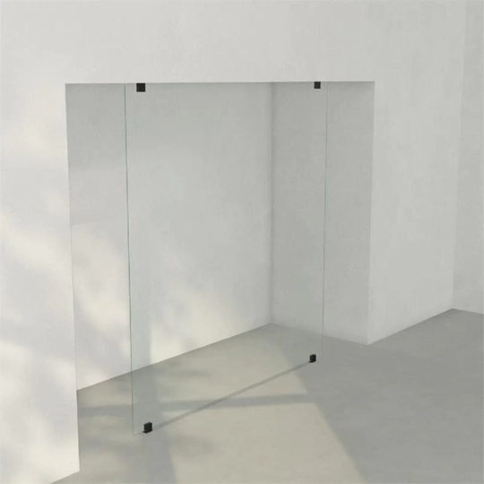 INR Iconic Nordic Rooms Dusjvegg ARC 43 Plus Måltilpasset Svart Matt / Timeless Klart Glass