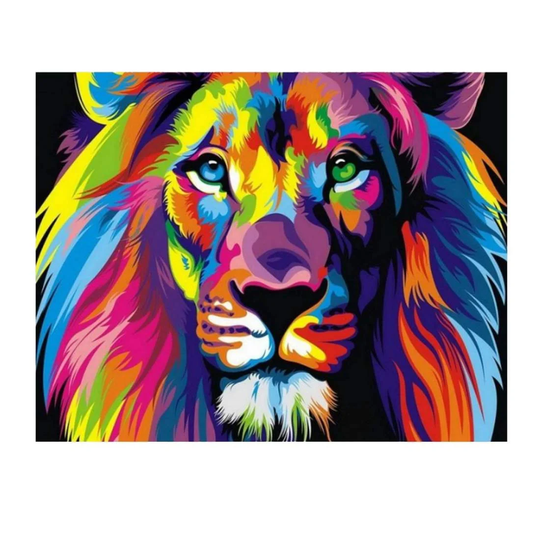 Lærredsplakat, Løve - 40 x 60 cm