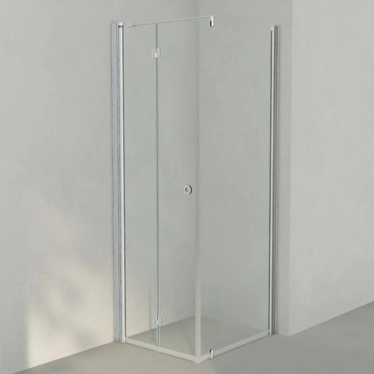 INR Iconic Nordic Rooms Dusjhjørne Linc 13 Flex Original Matt Aluminium / 70x80cm Venstre Hengslet