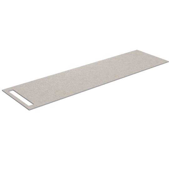 Korsbakken Benkeplate HPL med Håndkleholder Sand / 1 Side 170cm