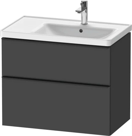 Duravit D-Neo servantskap, 78,4x45,2 cm, høyre, matt grafitt