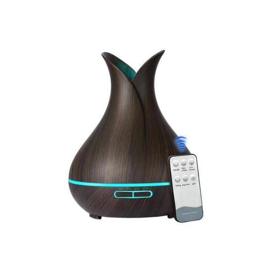 Luftfugter, Aromatherapy Humidifier - Mørkt Træ