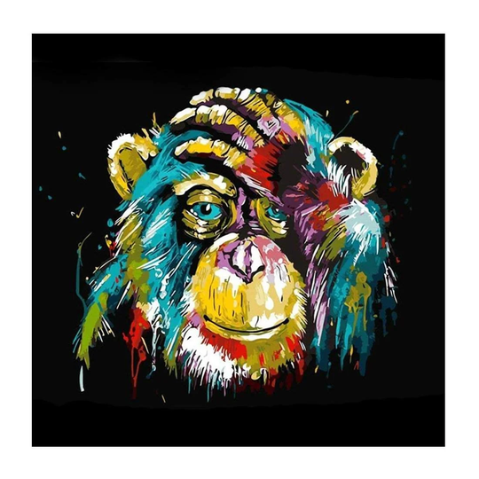 Lærredsplakat, Abe - 50 x 50 cm