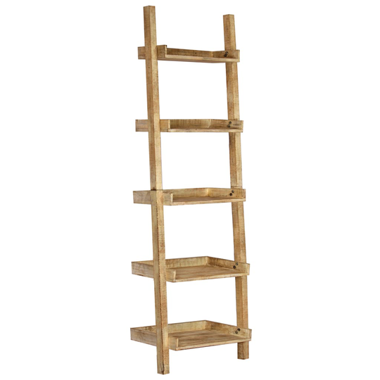vidaXL stigehylde 75 x 37 x 205 cm massivt mangotræ brun