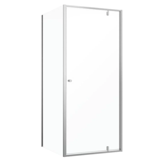 Sealskin Contour Dusjhjørne Kombi (Vegg+dør) - Pivotdør Matt Aluminium / 90x90cm Klart Glass