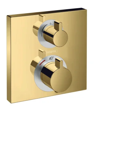 Hansgrohe Ecostat Square dusjbatteri t/innbygning m/omskifter, polert gull-optikk