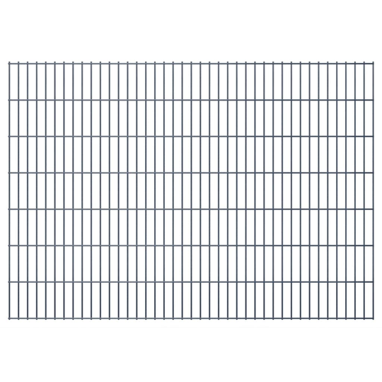 vidaXL havehegnspaneler 2D 2,008x1,43 m 38 m (total længde) grå