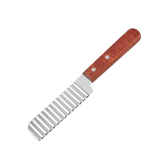 Takket pommes frites kniv