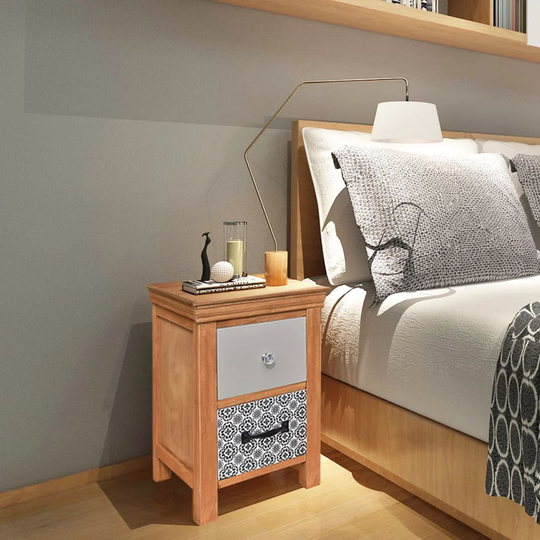 vidaXL kommode 34x34x46 cm massivt træ