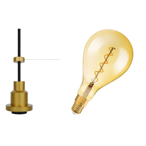 Ledvance Vintage 1906 PenduLum Pro pendeloppheng inkl. Dråpe XL LED 5W, gull