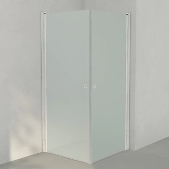 INR Iconic Nordic Rooms Dusjhjørne Linc Angel Måltilpasset Hvit Matt / Frostet Glass