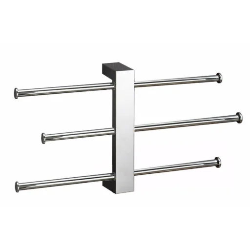 Hefe Håndkleholder m/Justerbare stenger, Veggmodell, Krom
