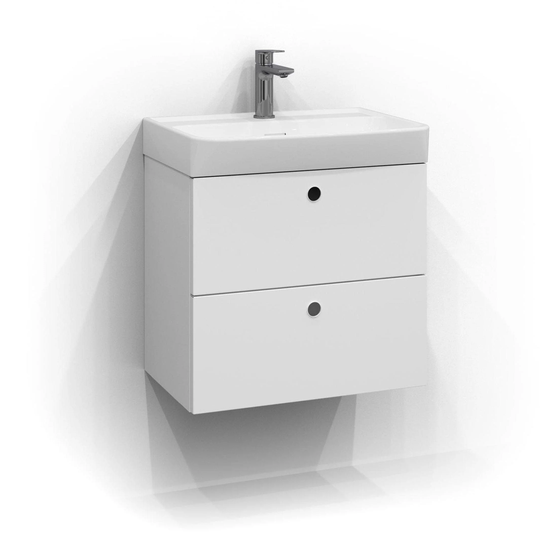 Svedbergs Intro Servantskap 2 Skuffer 55cm / Hvit Matt