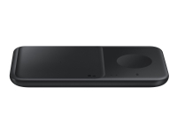 Samsung EP-P4300 - Dobbelt trådløs ladepude + AC-strømadapter - 1.67 A - Fast Charge - på kabel: USB-C - Sort