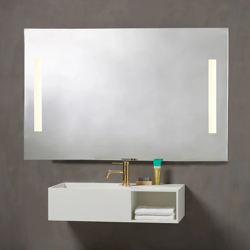 Loevschall Godhavn speil med LED-belysning 160x85 cm