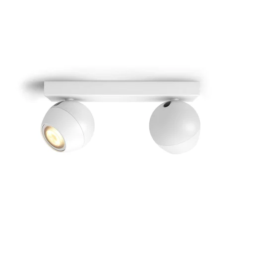 Philips Hue Buckram spotlampe inkl. lysdimmer, dobbelt, hvit
