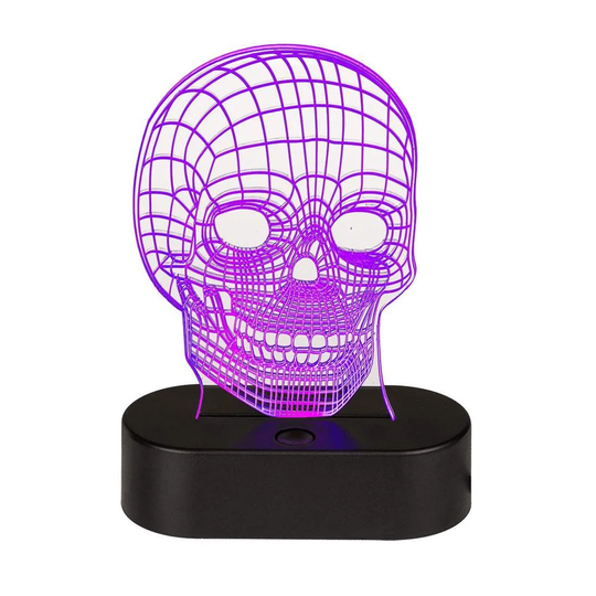 3D Lampe - Farveskiftende kranium