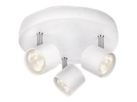 Philips myLiving STAR - Loftsspotlys - LED - 3 åbninger - 13.5 W - 2700 K - hvid