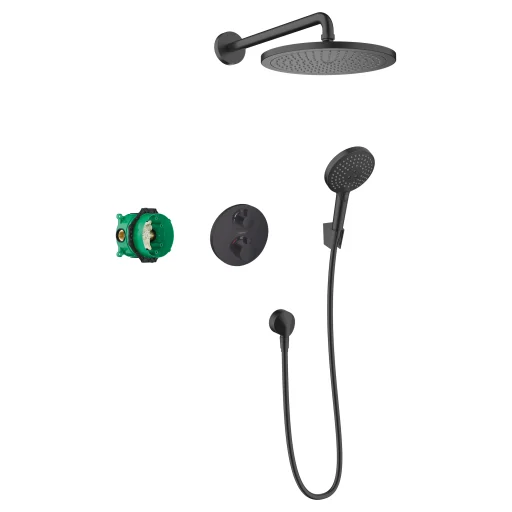 Hansgrohe Croma 280 dusj innbyggingssett, matt sort