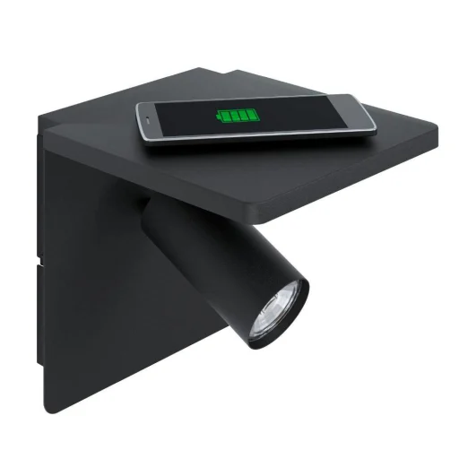 Ciglie Wall L180 svart, GU10, 4,5W, 3000K