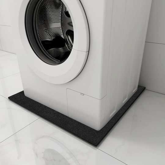vidaXL vibrationsdæmpende måtte til vaskemaskine 60x60x0,6 cm sort
