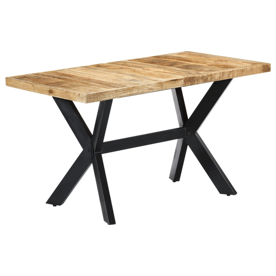 vidaXL spisebord 140 x 70 x 75 cm massivt ru mangotræ