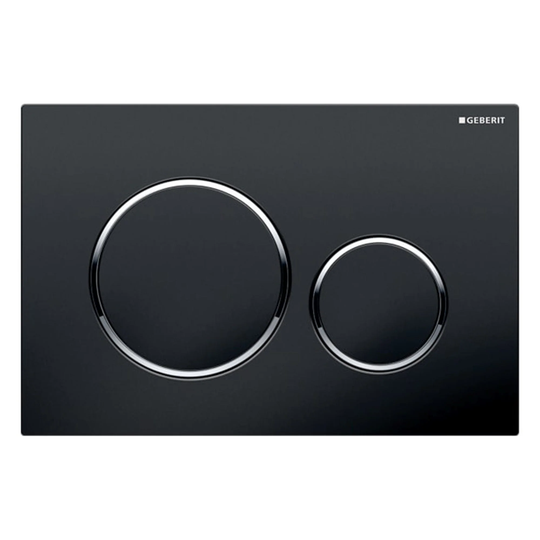 Geberit Sigma 20 Betjeningsplate Svart Høyglans / Krom