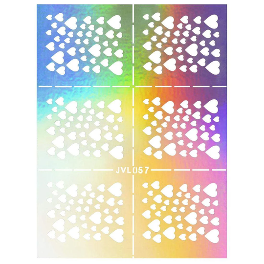 Stencils til negledesign - hjerter