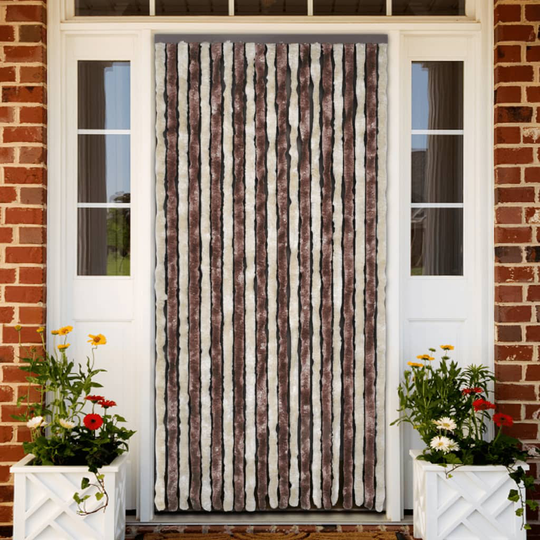 vidaXL insektgardin beige og lysebrun 100 x 220 cm chenille