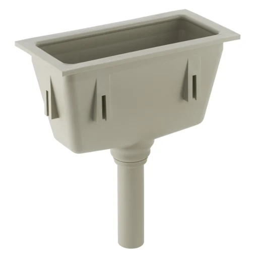 PP dryppkopp ø 40 mm 295 x 145 mm grå
