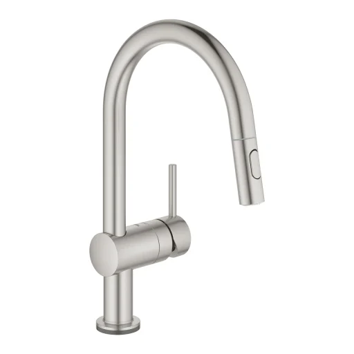 Grohe Minta Touch kjøkkenarmatur, uttrekkbar tut, rustfri stål