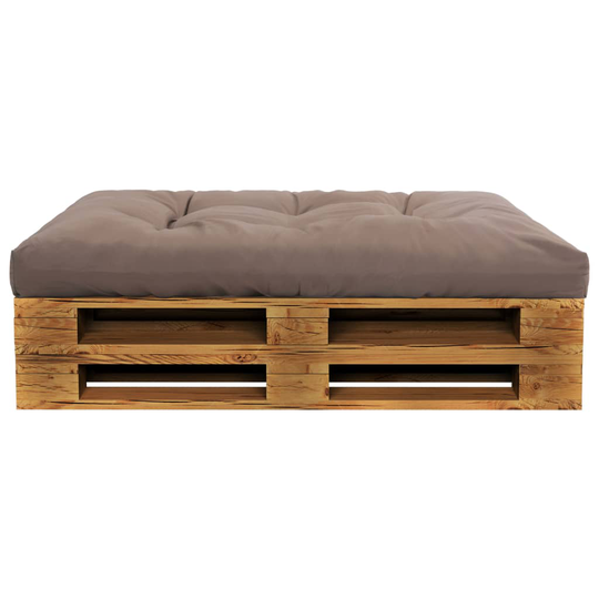 vidaXL udendørs sædehynde 120 x 80 x 10 cm stof gråbrun