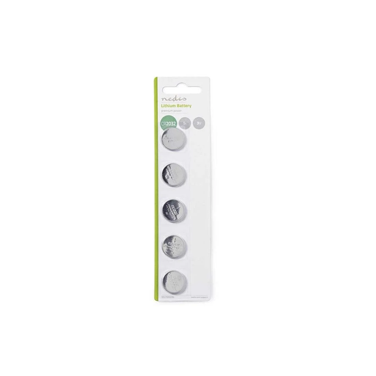 CR2032 3V Litiumbatterier, knapcelel, 5-pack