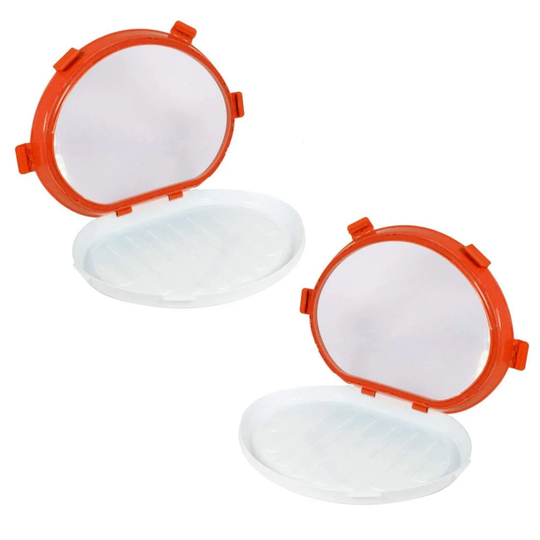 2x Madkasser med plastfolie