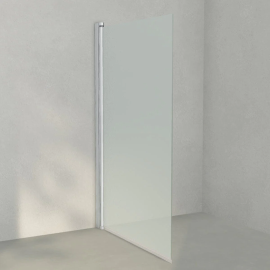 INR Iconic Nordic Rooms Badekarvegg Linc 17 Måltilpasset Matt Aluminium / Frostet Glass
