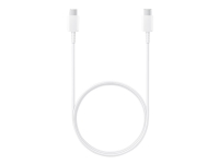 Samsung EP-DA705 - USB-kabel - 24 pin USB-C (han) til 24 pin USB-C (han) - USB 2.0 - 3 A - 1 m - hvid