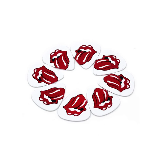 Plekter med Rollingstones, 10-pack - Guitar tilbehør