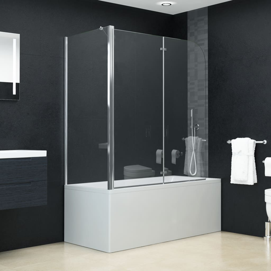 vidaXL brusekabine med foldedør ESG 120 x 68 x 130 cm