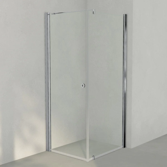 INR Iconic Nordic Rooms Dusjhjørne Linc 13 Original Krom / 80x90cm Klart Glass