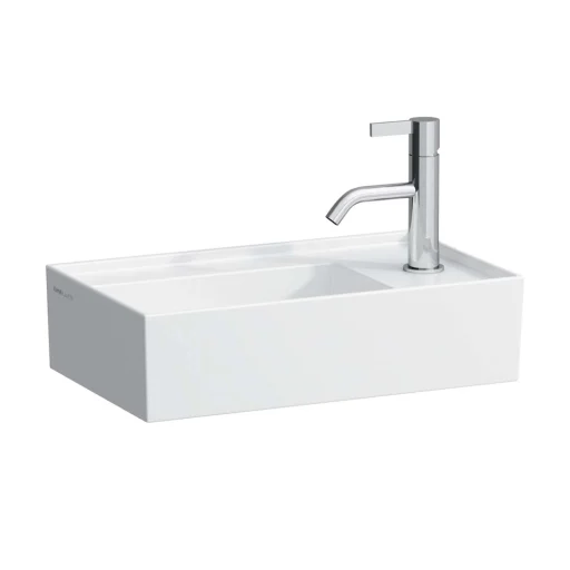 Kartell Laufen håndvask, 46x28 cm, høyrevendt, rengjøringsvennlig, hvit