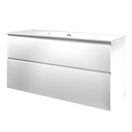 Sanibell Proline møbelpakke 120x46 cm m/s skuffer, matt hvit