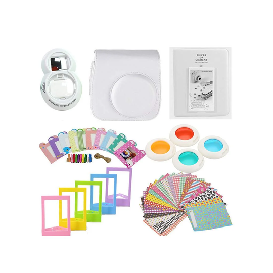 Tilbehørssæt til Fujifilm Instax Mini 8 / 9 - Hvid
