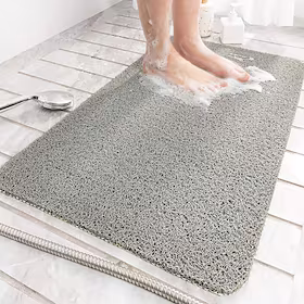 dusjmatte for innvendig dusj, loofah-badematte sklisikker anti-mugg antibakteriell myk pvc-badematte for våte dusjområder på badet