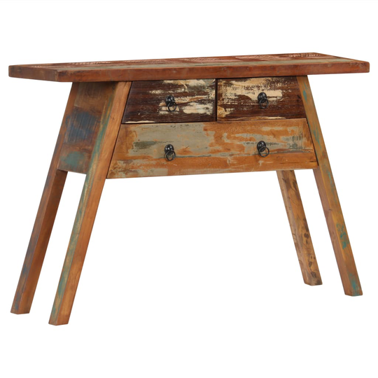 vidaXL konsolbord 110x30x75 cm massivt genbrugstræ