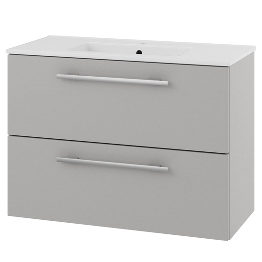 Linn Bad Ingrid Smal D35cm Servantskap Grå Matt / 80cm