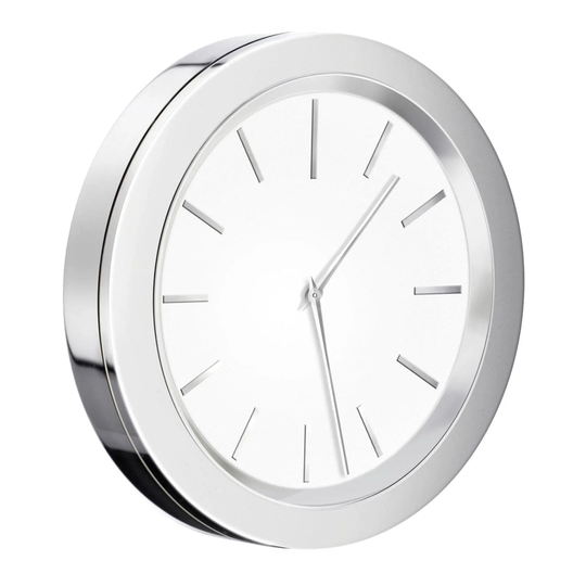 Smedbo Yk380 Klokke Krom/svart Time Hvit