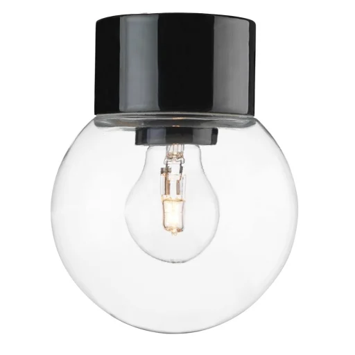 Ifö Glob 150 Taklampe, Sort/klar