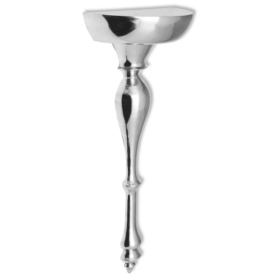 vidaXL hylde/konsolbord vægmonteret aluminium sølv 25 x 13 x 61 cm