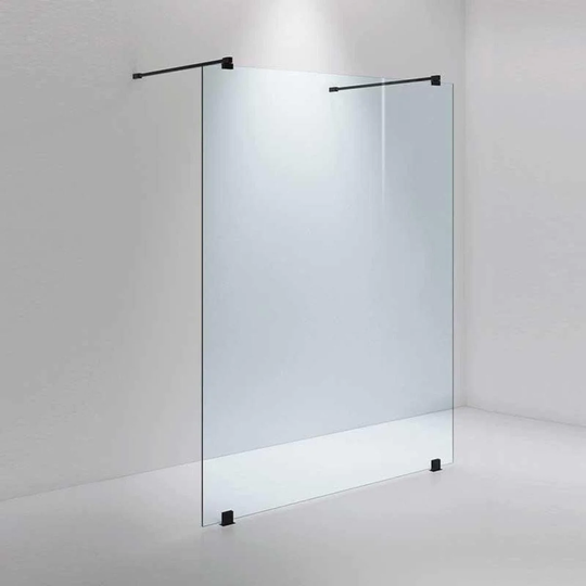 INR Iconic Nordic Rooms Dusjvegg ARC 43 Måltilpasset Svart Matt / Klart Glass