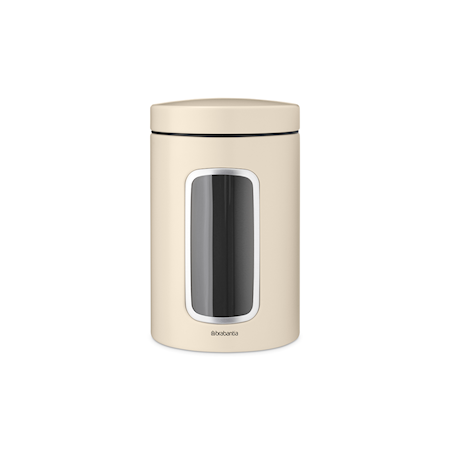 Opbevaringskrukke med vindue 1,4 L, Soft Beige